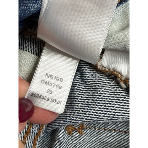 Madewell low- slung baggy button fly blue jeans, size 28 - Picture 9 of 14