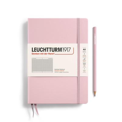 A5 Medium Blank Notebook Durable Hardcover 251 Pages Thread Bound with Pocket