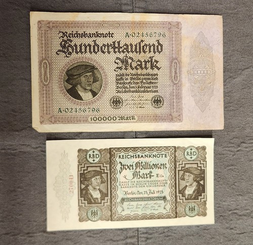 Lot of (12) Lightly Circulated WW1 Antique German 1922 & 1923 Mixed Currency Lot - Bild 9 von 9