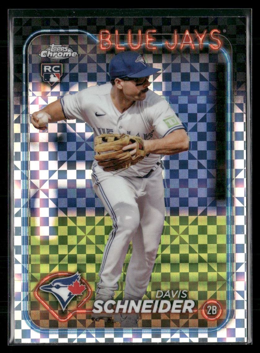 Davis Schneider Rookie 2024 Topps Chrome X-Fractor Toronto Blue Jays #290