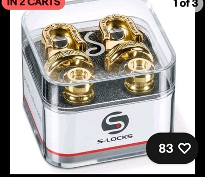 Schaller S-Locks Guitar Strap Lock System, Gold