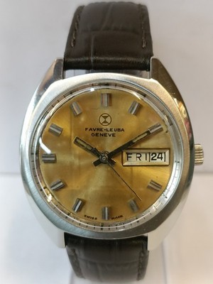 FAVRE-LEUBA GENEVE 17J AUTOMATIC PATINA DIAL SWISS MEN'S WORKING