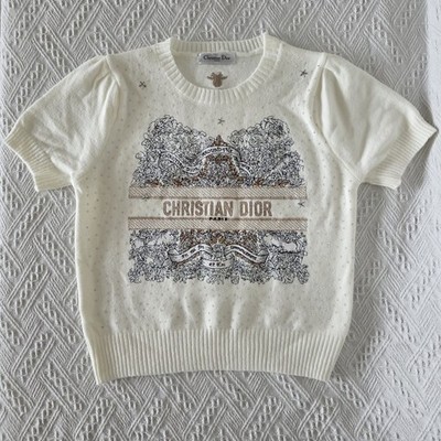 Christian Dior Strickpullover mit Sticker, Größe M