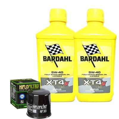 Ölwechsel-Kit Bardahl XT4S 5W40 Für Polaris 325 Magnum 2x4 4x4 2000>2002