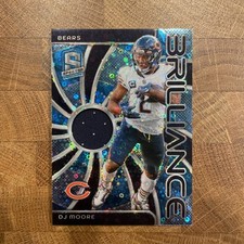2024 Panini Spectra DJ Moore Brilliance Neon Blue Patch /50 #Bears