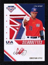 2020 USA Baseball Stars & Stripes Team 1/5 Christian Little Patch Auto 0j81