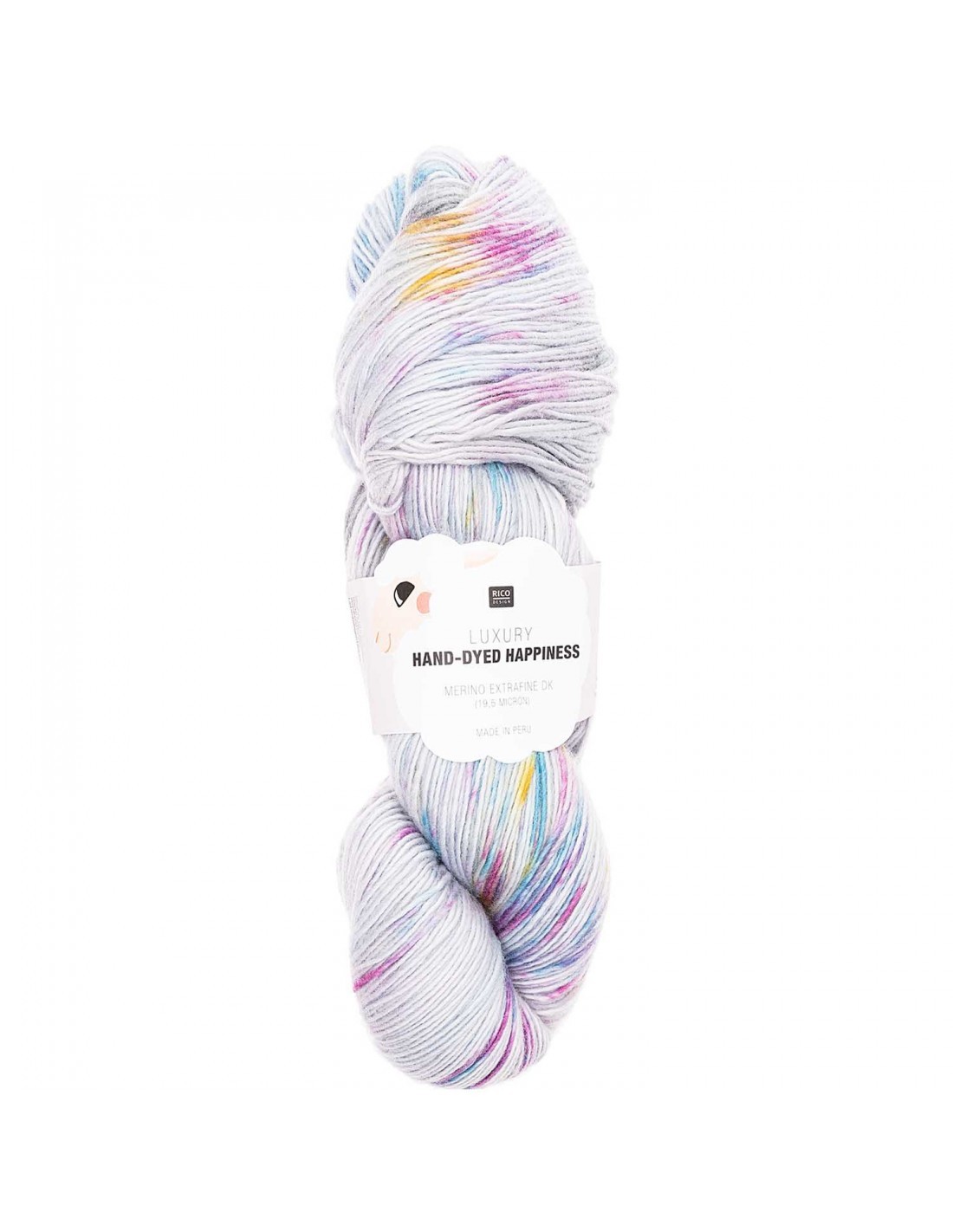 Fil Rico Design Luxury hand-dyed happiness dk bleu clair pour pull et gilet de printemps