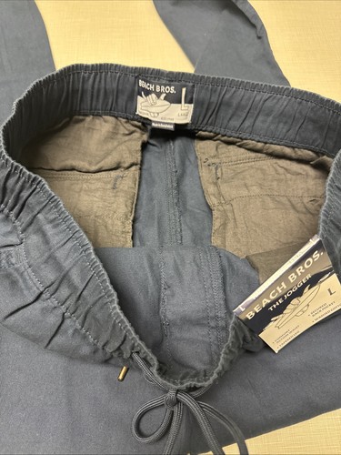 Beach Bros The Jogger Comfort Waist Pockets Washed Cotton Navy Size Large Hose - Bild 10 von 13