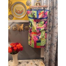Vintage Lilly Pulitzer Patchwork Floral Strapless Dress   Size 14