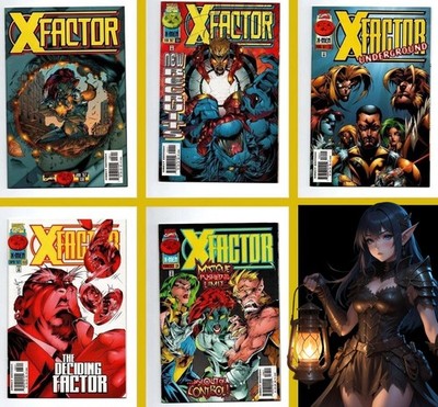 X Factor  #130 #131 #132 #133 & #134 Marvel Comics 1997  Sleeved & Boarded