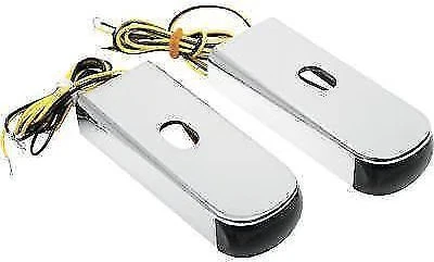 Luces marcadoras LED de puntal de guardabarros artístico de aleación - Cromo con LED rojo - Smoke SPSL-2 Foto 2 de 4