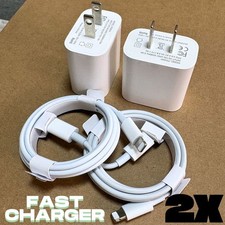 2 Pack PD 20W Fast Charger Block USB C Cable For iPhone 14 13 12 11 Pro Max XR 8