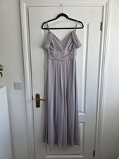Wed2B Haven Style Bridesmaids Dress In Silver Grey Size 8 Excellent Condition