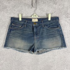 Current/Elliott The Boyfriend Short Moonshadow Blue Denim Cutoff Shorts Size 29