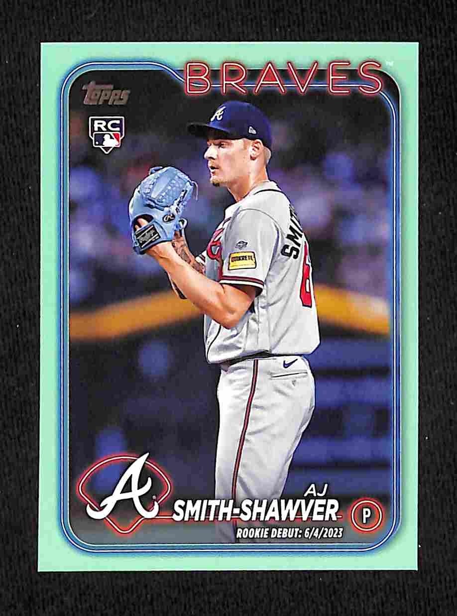 2024 Topps Update Series - Rookie Debut AJ Smith-Shawver #US316 Aqua (RC)