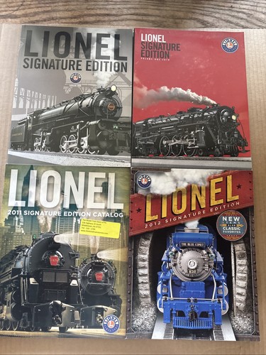Lot of 4 Lionel Signature Edition Catalogs 2009, 2010, 2011 & 2012