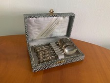 6 Silberlöffel Hildesheimer Rose 835er in Kästchen Etui Schatulle antik