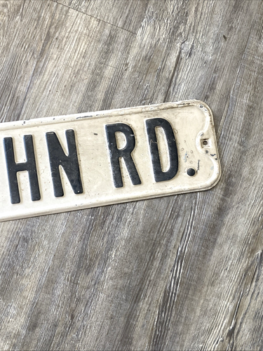 ROBERT JOHN RD Large Street Sign Metal Authentic Retired VTG bar mancave 36" - Picture 7 of 8