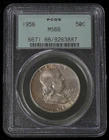 1956 MS-66 FRANKLIN OLD HOLDER PCGS HALF DOLLAR - MINOR TONING