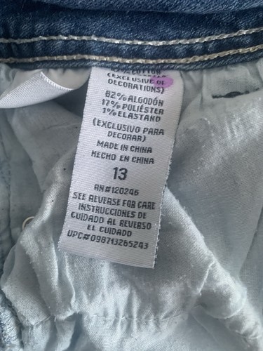 Pre Owned Women's Juniors Wallflower Jeans Capris Elastic Waist Sz 13 Deco SOHO - Picture 10 of 12