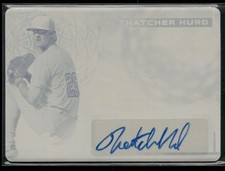 2024 Leaf Trinity Thatcher Hurd Printing Plate Auto 1/1 Yankees