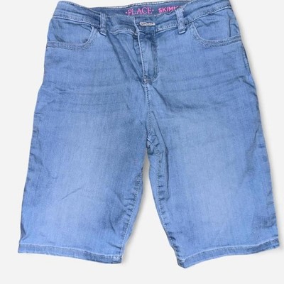 Girl's Blue Jean Bermuda Shorts