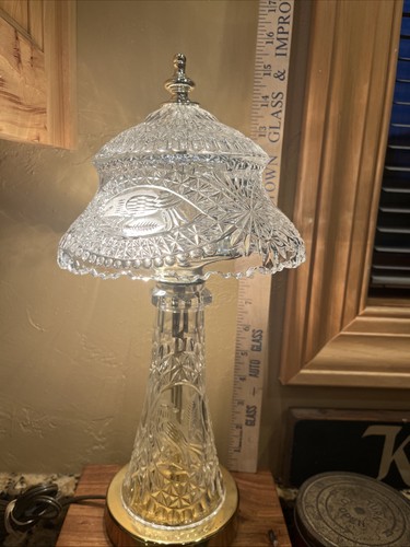 Atemberaubende "The Byrdes Collection by Hofbauer" Kristall Tischlampe & Schirm - 15"