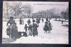 Old postcard Grenoble skating at Parc Lesdiguières