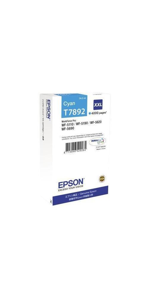 EPSON Tintenpatrone Originalzubehör T7892, около 4.000 оттенков голубого, 34,2мл