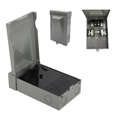 Wells 60 Amp Fuse Disconnect 120/240VAC AC Disconnect Box Outdoor Waterproof ...