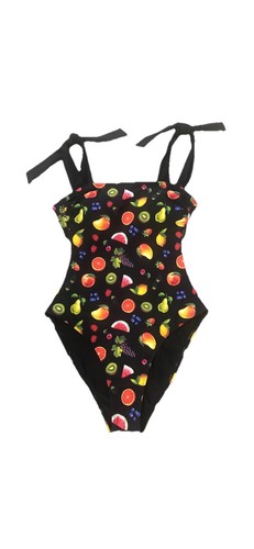 Wild Fable Neu Damen Großer Einteiler Badeanzug Schwimmen Wattiert Obst Print Neu