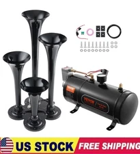 VEVOR Train Horns Kit-4 Trumpet Air Horn Kit,150dB Train Horns for Pickup Trucks