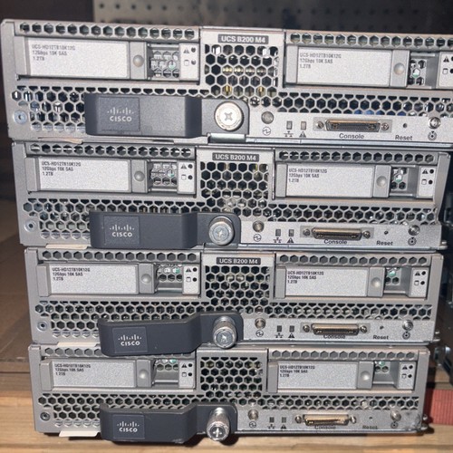 Lot Of 4 Cisco UCS B200 M4 Blade Servers 2x E5-2690V4 256 GB RAM 2X 1.2 TB - Picture 2 of 3