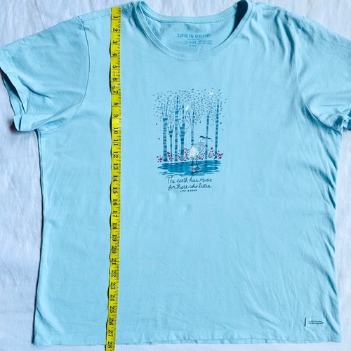 Camiseta para mujer XXL Life Is Good SS Crusher azul aguamarina claro nueva sin etiquetas - Imagen 7 de 7