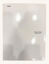 Mead Five Star White Portfolio Document Folder, Solid, 12.5" x 9.5"
