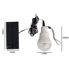 LED Solar Bulb with Hook Light Outdoor Waterproof Camping Solar Lamp Energy Savi