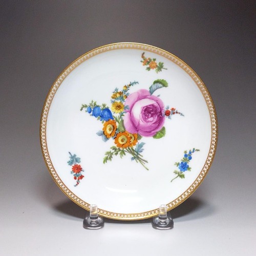 Meissen Marcolini Ruri Flower Cup Saucer Antique 1780-90 Hand Painted Japan - Picture 3 of 7