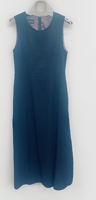 EVELIN BRANDT Abendkleid schlicht lang Seitenschlitz Gr.40 Schwarz Schurwolle 