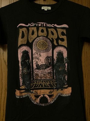 The Doors -  Sat. Nite - June 15  - Gray Retro Concert Shirt - S - For Love Bell