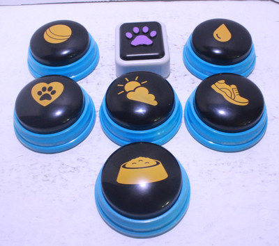 Hunger for Words Talking Pet 7-Piece Buttons for Dog Communication Toy