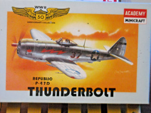 NIB 1:144 Academy kit 4413 Republic P-47D "bubble" complete free shipping