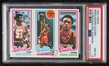 1980-81 Topps Michael Cooper Moses Malone George Johnson PSA 8 Rookie RC HOF
