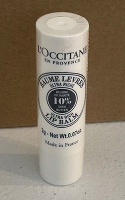 L'Occitane SHEA BUTTER ULTRA RICH LIP BALM 0.07oz/2g NEW
