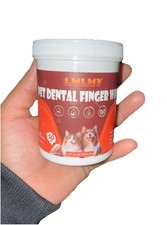 LmlmyPet Dental Finger Wipes 50 PCS Dog Cat Teeth Cleaning Wipes