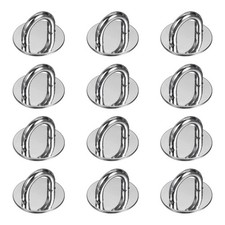 12pcs Phone Ring Holder 0.7" Adhesive Circle Phone Ring Finger Grip, Silver