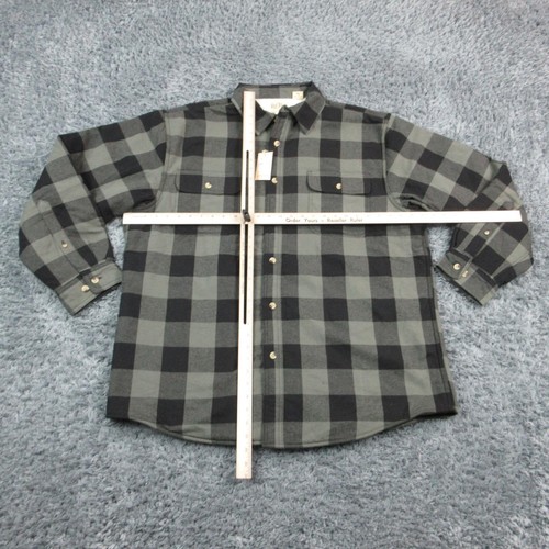 Red Head Brand Co. Shirt Mens XL Gray Plaid Button-Up Long Sleeve Flannel NWT - Picture 2 of 15