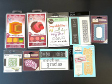 Branded Cutting Dies LOT Fun Variety Metal 4 Thin Die New/Used Sizzix