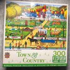 MASTERPIECES Town Country 300 EZ-Grip Piece Puzzle HARVEST FESTIVAL COMPLETE