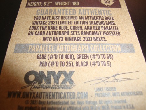 Carson Williams Rays Autograph 2021 Onyx Vintage Extended Blue Ink /400 card - Picture 7 of 9