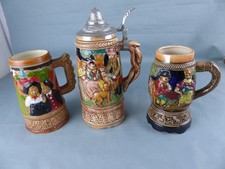Lot de 3 chopes à bière musicales , boite a musique , testé OK VINTAGE Music box